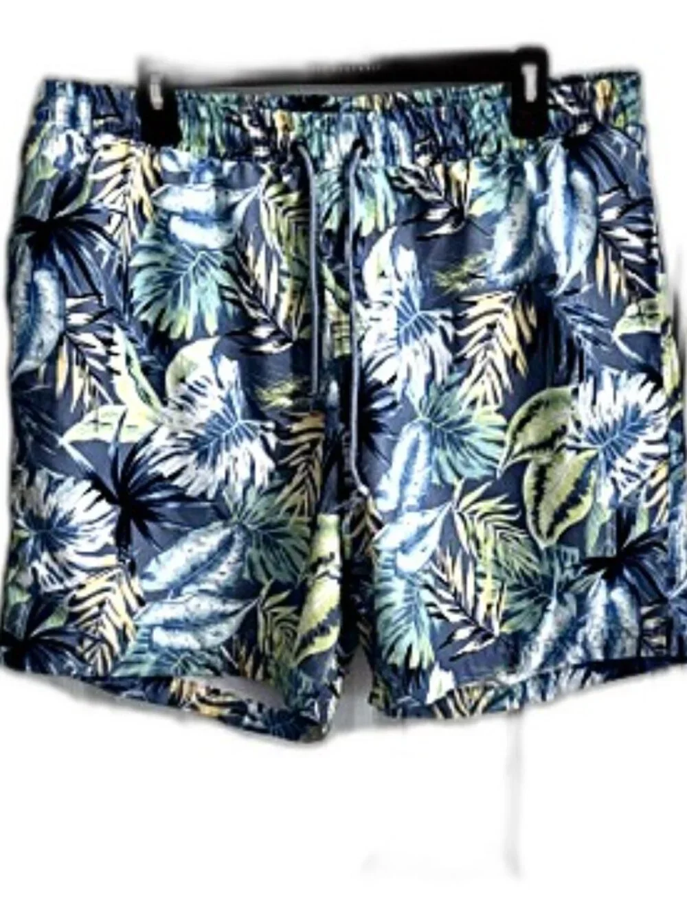 Club Room Men's Tropical Print Swim Shorts Blue Green NWT Size XL